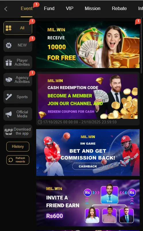 Mil WIn Game online Earning app